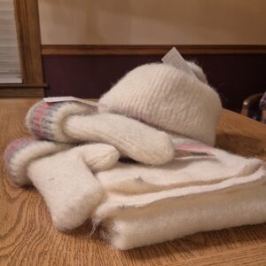 Cozy Cream Knit Winter Set